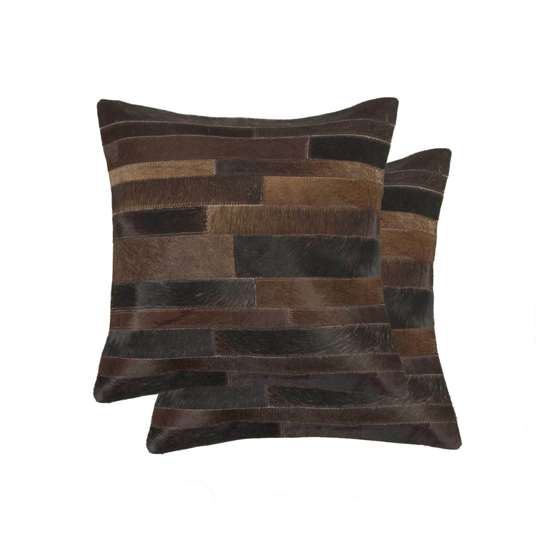Pillows Throw Pillows - 18" x 18" x 5" Chocolate - Pillow 2-Pack HomeRoots