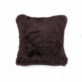 Pillows Throw Pillows - 18" x 18" x 5" Chocolate Sheepskin - Pillow HomeRoots