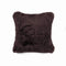 Pillows Throw Pillows - 18" x 18" x 5" Chocolate Sheepskin - Pillow HomeRoots