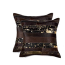 Pillows Throw Pillows - 18" x 18" x 5" Gold And Chocolate - Pillow 2-Pack HomeRoots