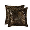 Pillows Throw Pillows - 18" x 18" x 5" Gold And Chocolate, Quattro - Pillow 2-Pack HomeRoots