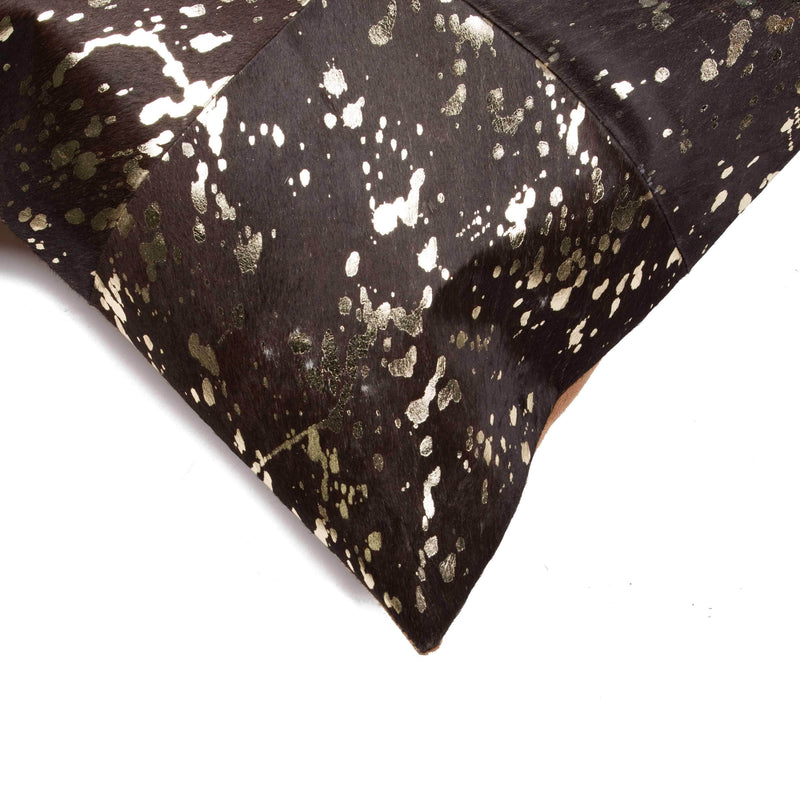 Pillows Throw Pillows - 18" x 18" x 5" Gold And Chocolate, Quattro - Pillow 2-Pack HomeRoots