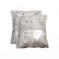Pillows Throw Pillows - 18" x 18" x 5" Silver And Gray, Quattro - Pillow 2-Pack HomeRoots