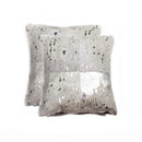 Pillows Throw Pillows - 18" x 18" x 5" Silver And Gray, Quattro - Pillow 2-Pack HomeRoots