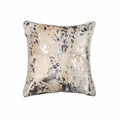 Pillows Throw Pillows - 18" x 18" x 5" Silver And Gray Quattro - Pillow HomeRoots