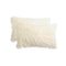 Pillows White Pillow - 12" x 20" x 5" Stone White Faux Sheepskin - Pillow 2-Pack HomeRoots