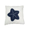 Pillows White Pillow - 16.5" x 16.5" x 5" White/Blue -Pillow with Star HomeRoots