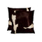 Pillows White Pillow - 18" x 18" x 5" Chocolate And White Cowhide - Pillow 2-Pack HomeRoots