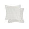 Pillows White Pillow - 18" x 18" x 5" Off White, Linear Faux Fur - Pillow 2-Pack HomeRoots