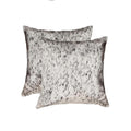 Pillows White Pillow - 18" x 18" x 5" Salt And Pepper Gray And White Cowhide - Pillow 2-Pack HomeRoots