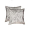 Pillows White Pillow - 18" x 18" x 5" Salt And Pepper Gray And White Cowhide - Pillow 2-Pack HomeRoots