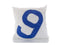Pillows White Pillow - 19.29" X 19.29" X 6.30" White Recycled Sailcloth Pillow Blue 9 HomeRoots