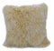 Pillows White Pillow - 20" Gold Genuine Tibetan Lamb Fur Pillow with Micro suede Backing HomeRoots