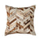 Pillows White Pillow - 22" x 22" x 5" Brown/White, Large Chevron, Cowhide - Pillow HomeRoots