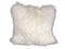 Pillows White Pillow - 24" Bright White Genuine Tibetan Lamb Fur Pillow with Micro suede Backing HomeRoots