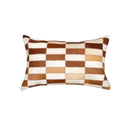 Pillows White Throw Pillows - 12" x 20" x 5" Brown And White Linear Cowhide - Pillow HomeRoots