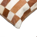 Pillows White Throw Pillows - 12" x 20" x 5" Brown And White Linear Cowhide - Pillow HomeRoots