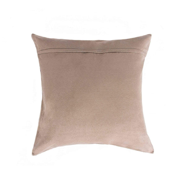 Pillows White Throw Pillows - 18" x 18" x 5" Brown And White Cowhide - Pillow HomeRoots