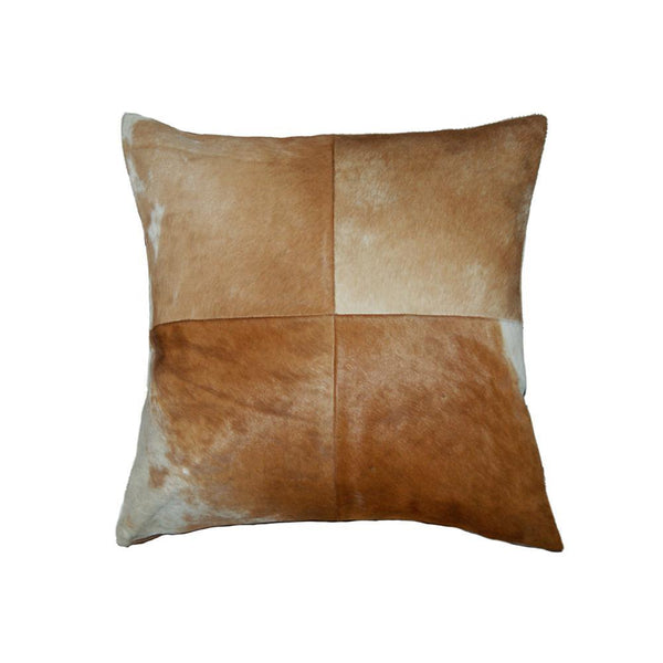 Pillows White Throw Pillows - 18" x 18" x 5" Brown And White Quattro - Pillow HomeRoots