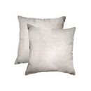 Pillows White Throw Pillows - 18" x 18" x 5" Off White Cowhide - Pillow 2-Pack HomeRoots