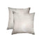 Pillows White Throw Pillows - 18" x 18" x 5" Off White Cowhide - Pillow 2-Pack HomeRoots