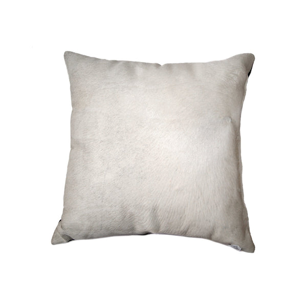Pillows White Throw Pillows - 18" x 18" x 5" Off White Cowhide - Pillow HomeRoots