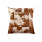 Pillows White Throw Pillows - 18" x 18" x 5" Salt And Pepper Brown And White Patchwork Cowhide - Pillow HomeRoots