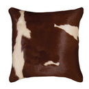 Pillows White Throw Pillows - 22" x 22" x 5" Brown And White Classic Large Cowhide - Pillow HomeRoots