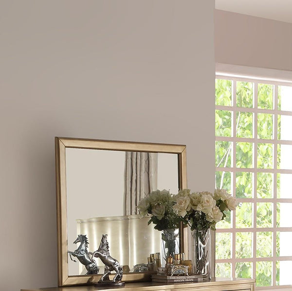 Pine Wood Mirror ,Gold-Wall Mirrors-Gold-Pine Wood-JadeMoghul Inc.
