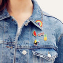 Pineapple Toucan rainbow Lips Juice Flamingos Sunglass Watermelon Hat Guitar Brooch Denim Jacket Pin Badge Fashion Jewelry-lip-JadeMoghul Inc.