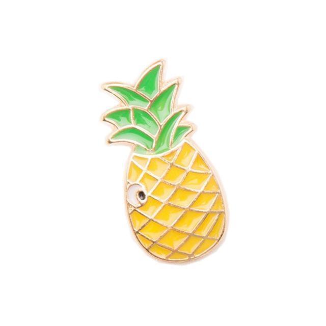 Pineapple Toucan rainbow Lips Juice Flamingos Sunglass Watermelon Hat Guitar Brooch Denim Jacket Pin Badge Fashion Jewelry-pineapple-JadeMoghul Inc.