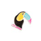 Pineapple Toucan rainbow Lips Juice Flamingos Sunglass Watermelon Hat Guitar Brooch Denim Jacket Pin Badge Fashion Jewelry-Toucan-JadeMoghul Inc.