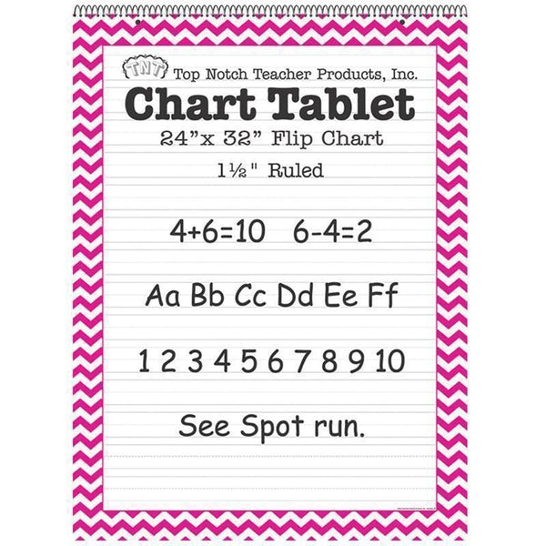 PINK CHEVRON BORDER CHART TABLET-Supplies-JadeMoghul Inc.