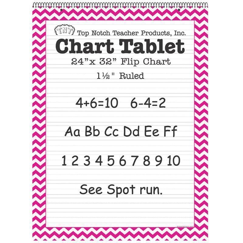 PINK CHEVRON BORDER CHART TABLET-Supplies-JadeMoghul Inc.