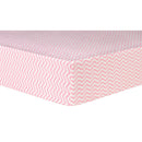 Pink Chevron Deluxe Flannel Fitted Crib Sheet-CHEV-JadeMoghul Inc.