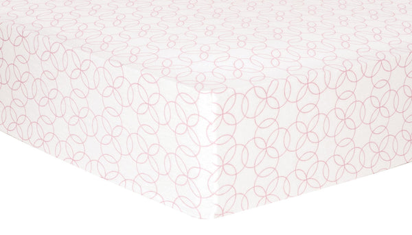 Pink Circles Deluxe Flannel Fitted Crib Sheet-CRCLS-JadeMoghul Inc.