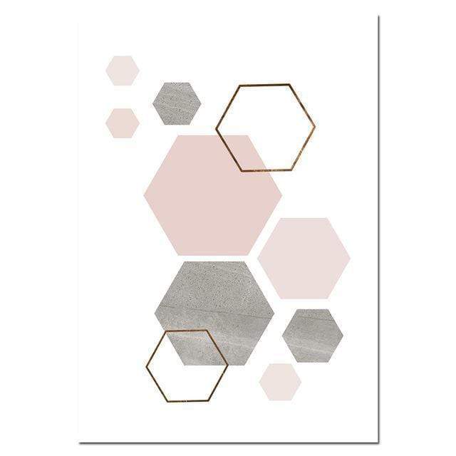 Pink Geometry Canvas Art Posters and Prints Abstract Painting Nordic Style Wall Pictures for Living Room Modern Home Decor AExp