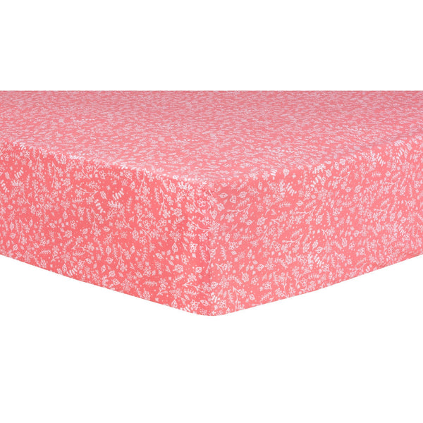 Pink Prairie Fitted Crib Sheet-FLORAL-JadeMoghul Inc.