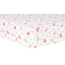 Pink Reindeer Deluxe Flannel Fitted Crib Sheet-WHIM-G-JadeMoghul Inc.