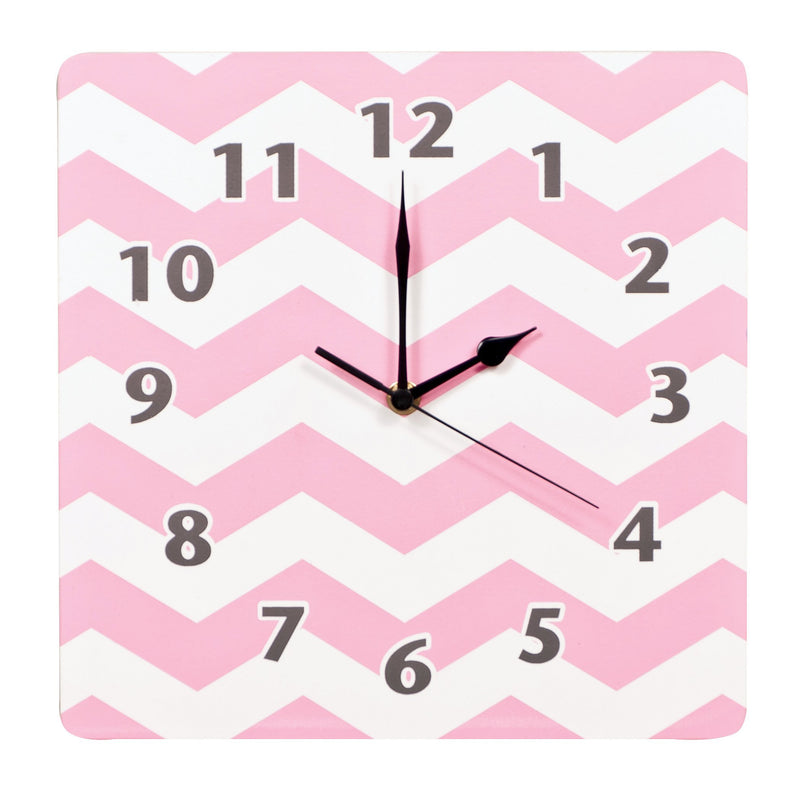 Pink Sky Chevron Wall Clock-PINK-JadeMoghul Inc.
