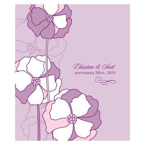 Pinwheel Poppy Rectangular Label Vintage Pink (Pack of 1)-Wedding Favor Stationery-Vintage Pink-JadeMoghul Inc.