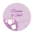 Pinwheel Poppy Small Sticker Vintage Pink (Pack of 1)-Wedding Favor Stationery-Periwinkle-JadeMoghul Inc.
