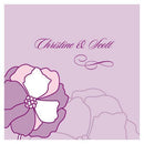 Pinwheel Poppy Square Tag Vintage Pink (Pack of 1)-Wedding Favor Stationery-Purple-JadeMoghul Inc.