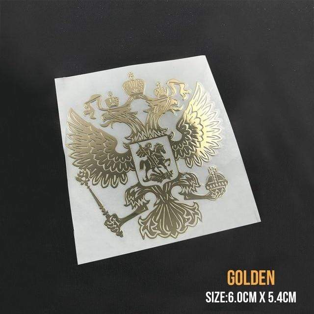 PITREW Coat of Arms of Russia Nickel Metal Car Stickers Decals Russian Federation Eagle Emblem for Car Styling JadeMoghul Inc. 