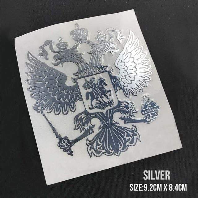 PITREW Coat of Arms of Russia Nickel Metal Car Stickers Decals Russian Federation Eagle Emblem for Car Styling JadeMoghul Inc. 