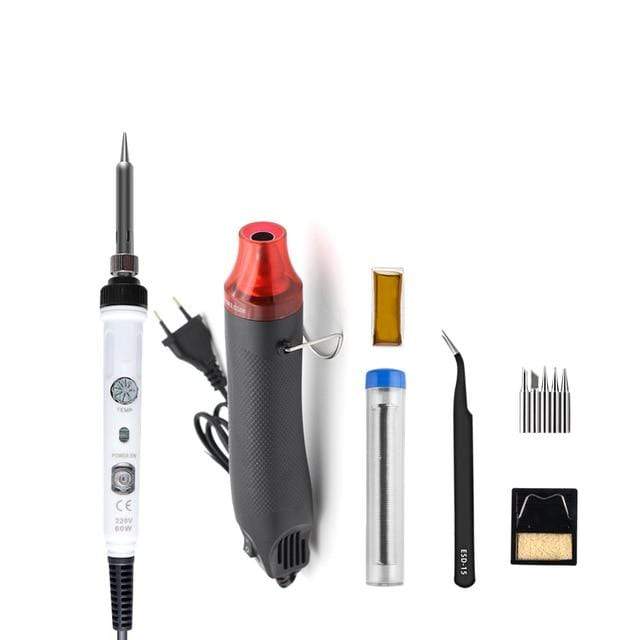 PJLSW DIY Hot Air Gun Power Phone Repair Tool Hair Dryer Soldering Supporting Seat Shrink Plastic Air Heat Gun US/EU Plug AExp