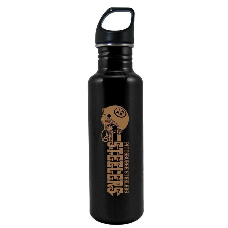 Placemats NFL Pittsburgh Steelers 26oz Lasered Black Stainless Steel Water Bottle KS