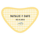 Plaid Heart Container Sticker Sea Blue (Pack of 1)-Wedding Favor Stationery-Saffron Yellow-JadeMoghul Inc.