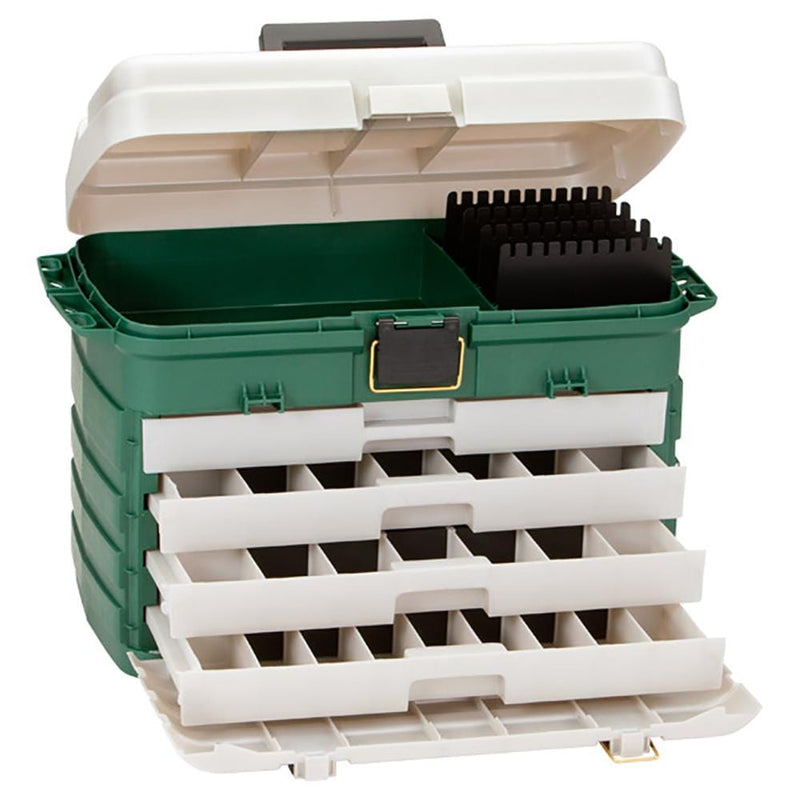 Plano 4-Drawer Tackle Box - Green Metallic-Silver [758005]-Tackle Storage-JadeMoghul Inc.