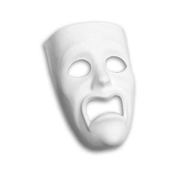 PLASTIC MASK SAD FACE-Arts & Crafts-JadeMoghul Inc.